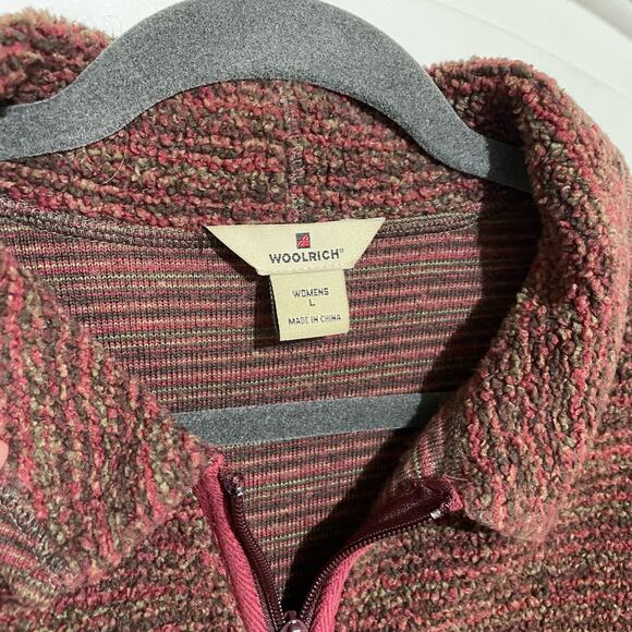 Vintage Woolrich Black Cherry Womens Red Full Zip Jacket Large Gorpcore hiking - Picture 3 of 11